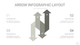 灰色箭头PPT信息图表5
