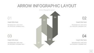 灰色箭头PPT信息图表5