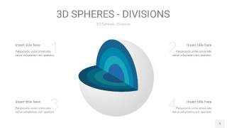 青色3D球体切割PPT信息图5