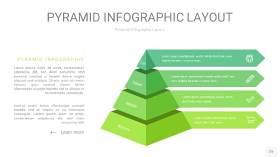 浅绿色3D金字塔PPT信息图表22