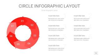 红色圆形PPT信息图16