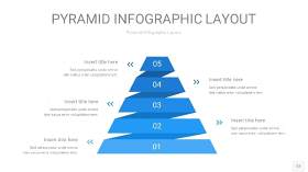 浅蓝色3D金字塔PPT信息图表12