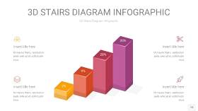 渐变紫黄色3D阶梯PPT图表18