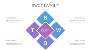 紫蓝色SWOT图表PPT26