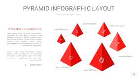红色3D金字塔PPT信息图表24