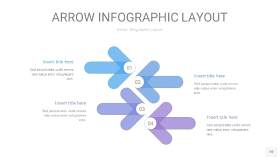 渐变紫色箭头PPT信息图表10