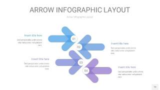 渐变紫色箭头PPT信息图表10