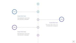 紫蓝色时间轴PPT信息图35