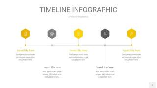 灰黄色时间轴PPT信息图2