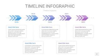 紫蓝色时间轴PPT信息图8