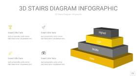 灰黄色3D阶梯PPT图表21