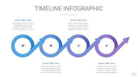 紫蓝色时间轴PPT信息图19