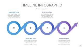 紫蓝色时间轴PPT信息图19