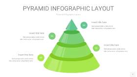 浅绿色3D金字塔PPT信息图表7