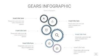 深天蓝色齿轮PPT信息图15