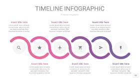 渐变粉色时间轴PPT信息图20