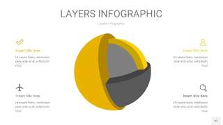 灰黄色3D分层PPT信息图43