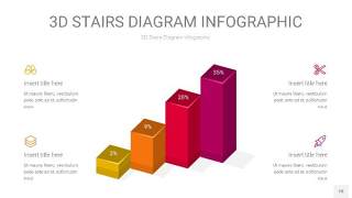 多色3D阶梯PPT图表18