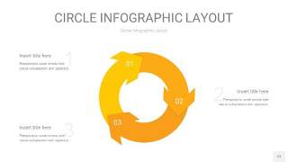 黄色圆形PPT信息图12