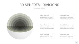 灰色3D球体切割PPT信息图1