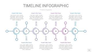 紫蓝色时间轴PPT信息图13