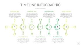 浅绿色时间轴PPT信息图13