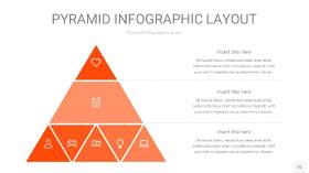 橘红色3D金字塔PPT信息图表15
