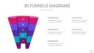 紫色3D漏斗PPT信息图表11