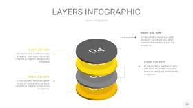 灰黄色3D分层PPT信息图19