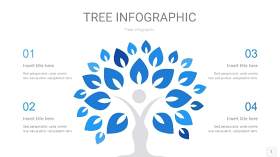 蓝色树状图PPT图表片1