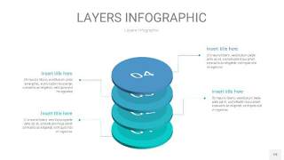 宝石绿3D分层PPT信息图19