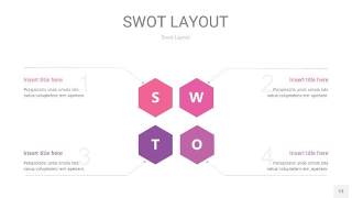 粉色SWOT图表PPT13