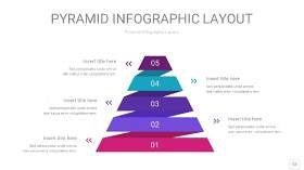 渐变紫色3D金字塔PPT信息图表12