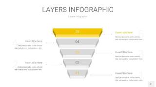 灰黄色3D分层PPT信息图51