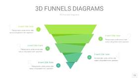 草绿色3D漏斗PPT信息图表13