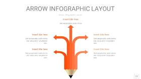 橘红色箭头PPT信息图表17