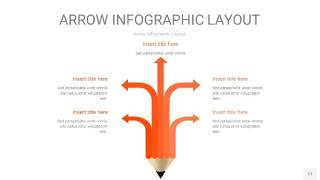 橘红色箭头PPT信息图表17