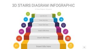 彩色3D阶梯PPT图表28