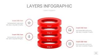 红色3D分层PPT信息图18