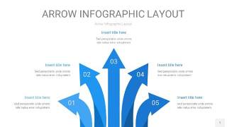蓝色箭头PPT信息图表1