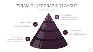 深紫色3D金字塔PPT信息图表7