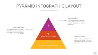 彩色3D金字塔PPT信息图表17