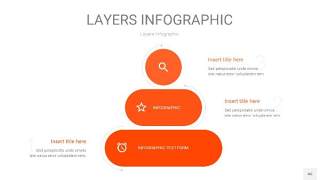 橘红色3D分层PPT信息图46