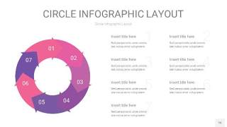 粉紫色圆形PPT信息图16