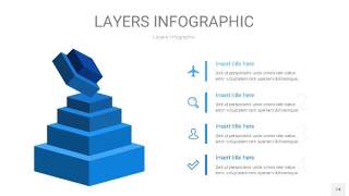 蓝色3D分层PPT信息图14
