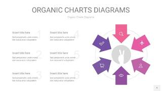 粉紫色循环PPT图表9