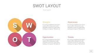 粉黄色SWOT图表PPT12