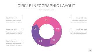 粉紫色圆形PPT信息图14