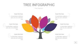 彩色树状图PPT图表4