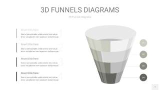 灰色3D漏斗PPT信息图表7